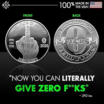 Amazon.com: ZFG Inc. Zero F's Given Middle Finger Giftable
